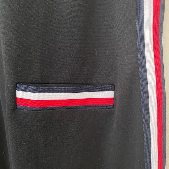 TOMMY HILFIGER - Black Shift Dress with Stiped accents - Picture 3 of 4